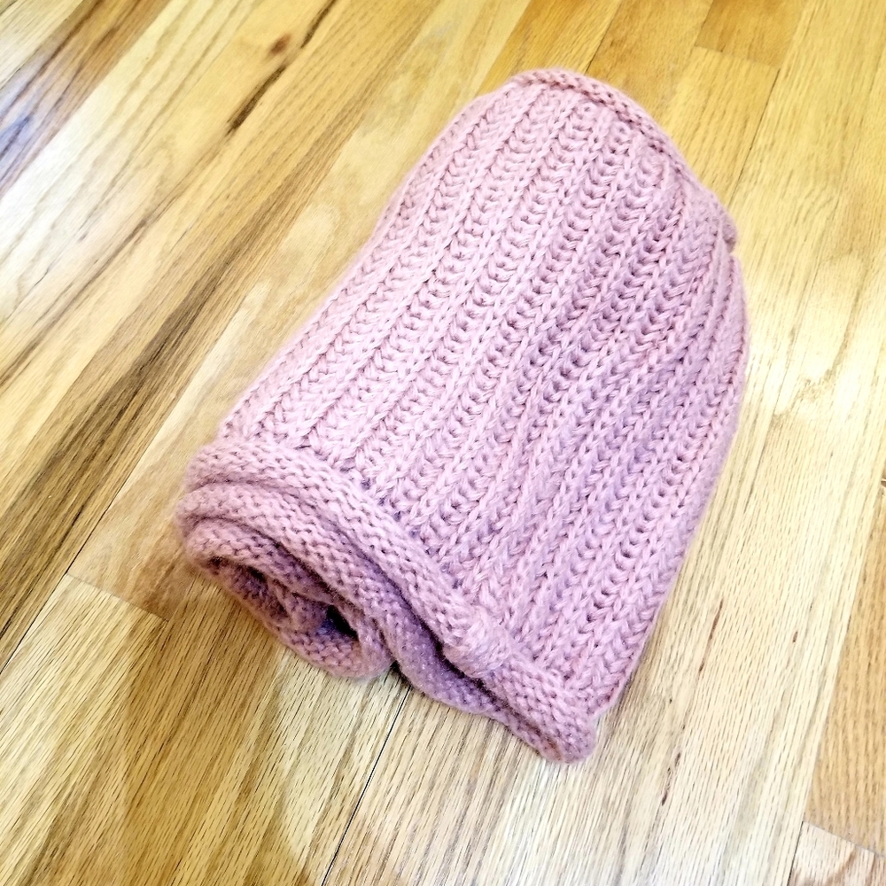 Korean Brand Cute Pink Infinity Scarf Thick Wrap Winter Accessory Neck Warmer